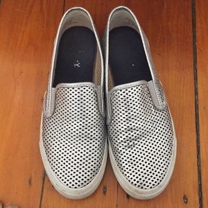 Silver Sperry Seaside Slip on Sneakers - W9
